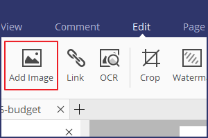 insert an image to a pdf