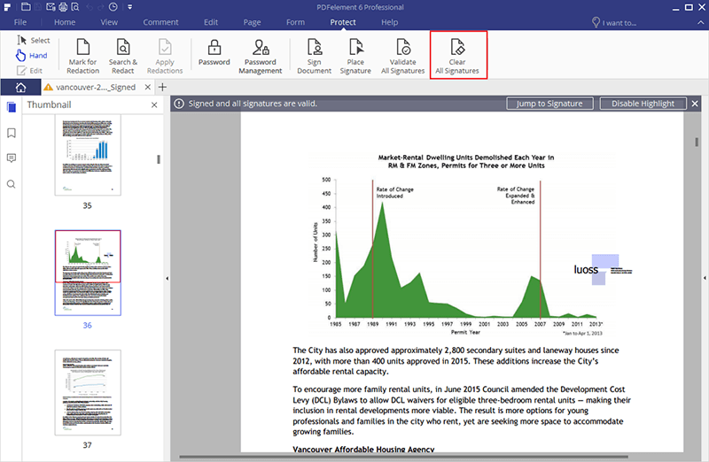 remove digital signature from pdf