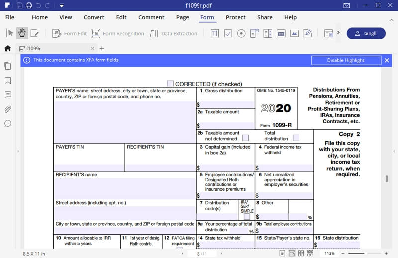 IRS Form 1099-R: How to Fill it Right and Easily