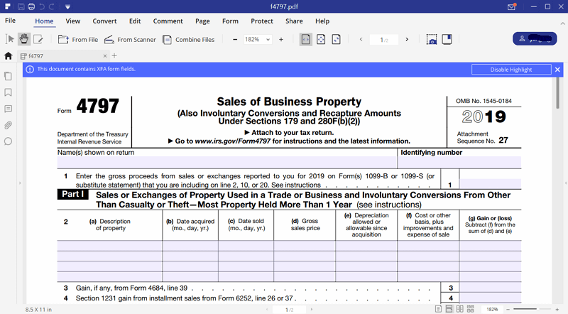 Form 4797 Printable - Printable Forms Free Online