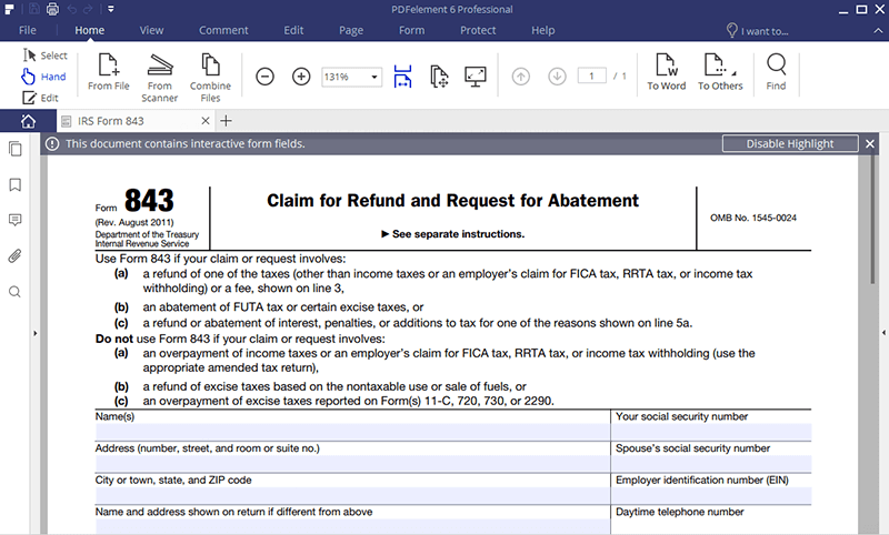 IRS Form 843 Fill it Right the First Time