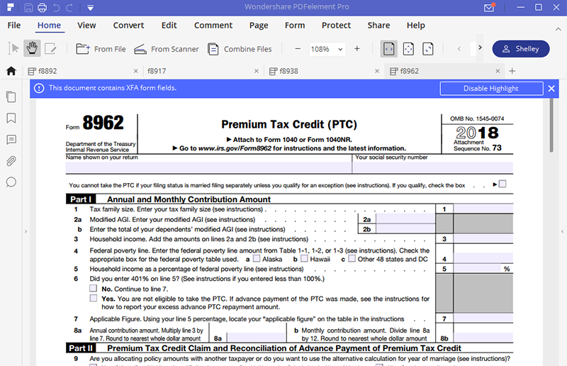 IRS Form 8962 Instruction For How To Fill It Right