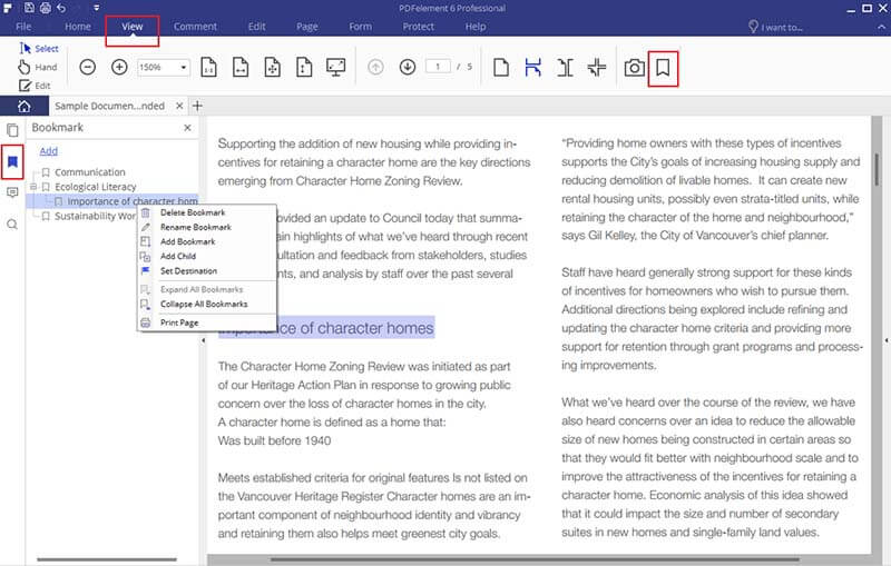 How to Use PDF Bookmark Editor