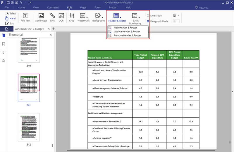 add page numbers on mac with pdfelement pro