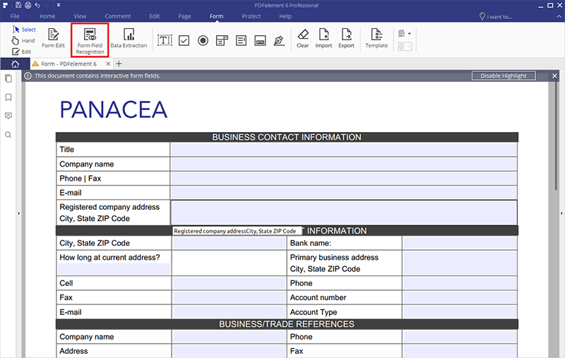 pdf form filler database