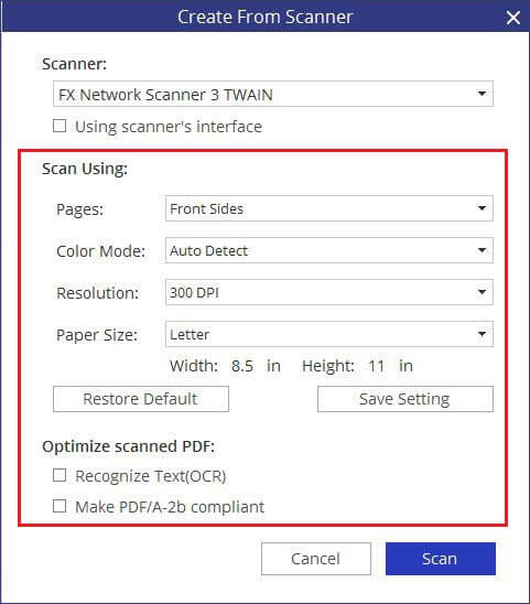 document scan to pdf