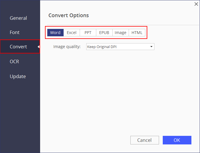 convert options