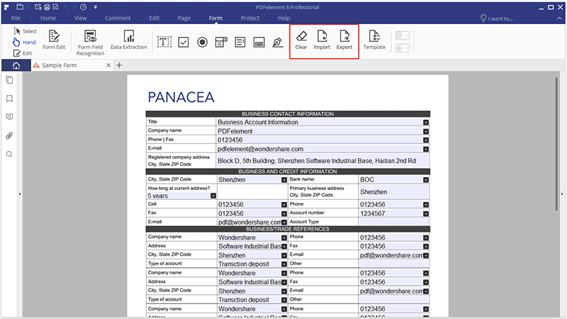 export data