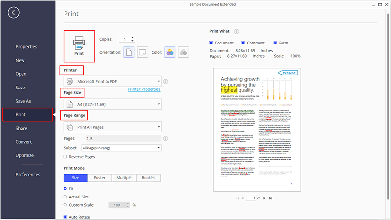 Kostenloser Ausdruck in PDF-Datei Druckertreiber