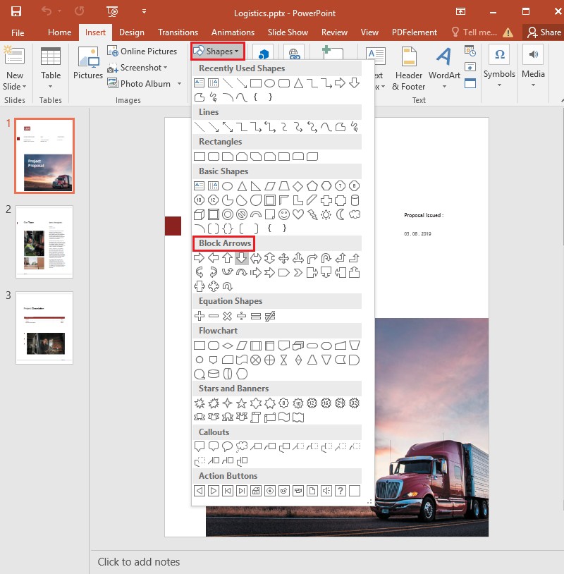 How to curve arrow in powerpoint