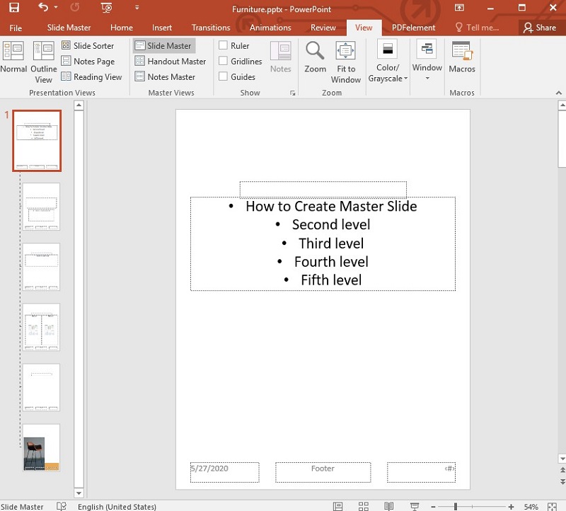 how to get to the master slide in powerpoint