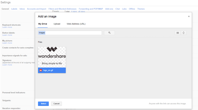 Add Signature in Gmail with Logo