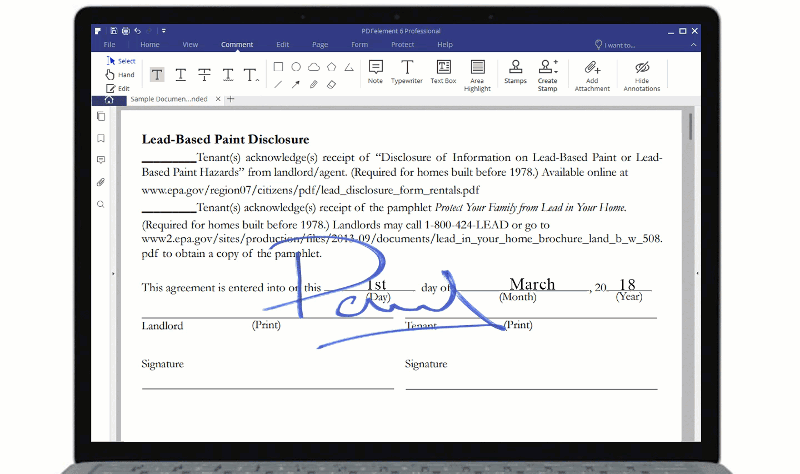 wondershare pdfelement signature