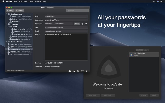 keepass password safe mac