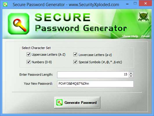 download sha-256 as a password generator