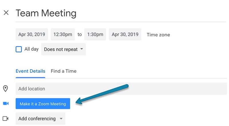 how to set up a zoom meeting through google calendar