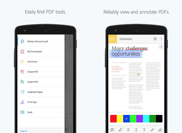 pdf reader text reflow android