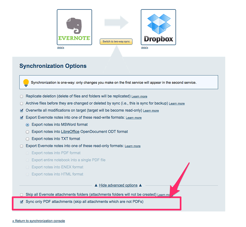 evernote download as pdf