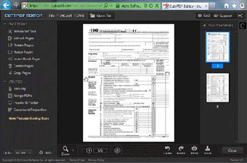 free online pdf editor and export