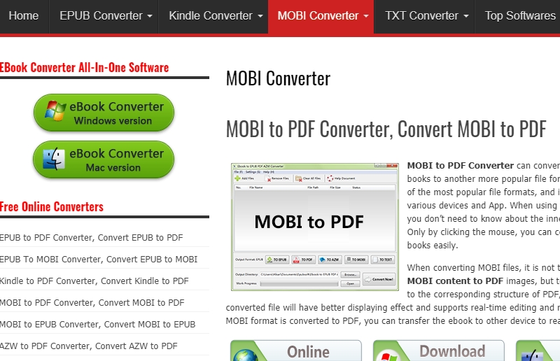 epub to mobi converter online