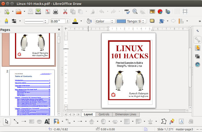 Лайф пдф редактор. Pdf редактор Linux. LIBREOFFICE для пдф. Libre в пдф. Color draw редактирование текста.