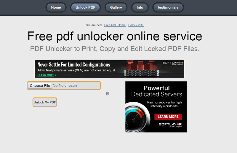 Free PDF unlocker