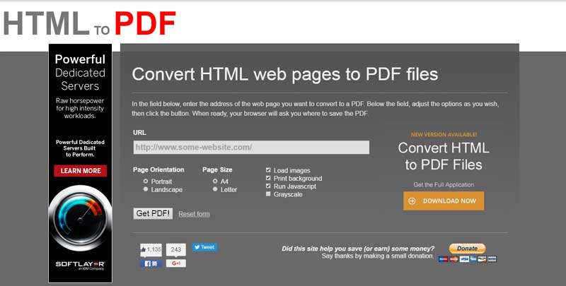 html to pdf converter