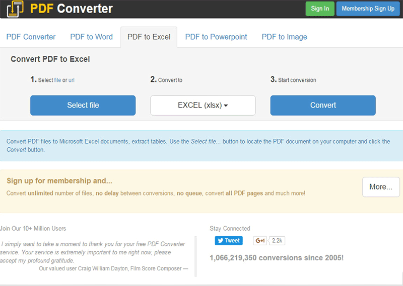 best pdf to excel converter free