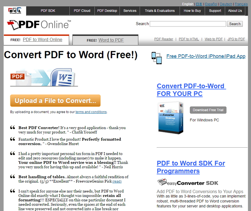 word document to pdf converter free online