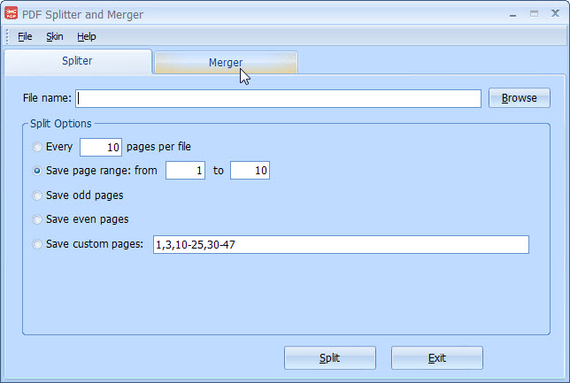 pdf split and merge basic free download