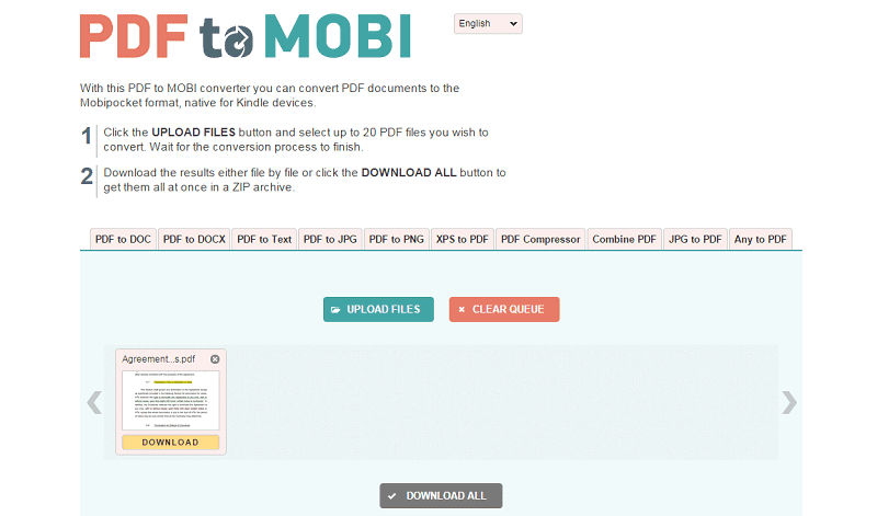 pdf to mobi online