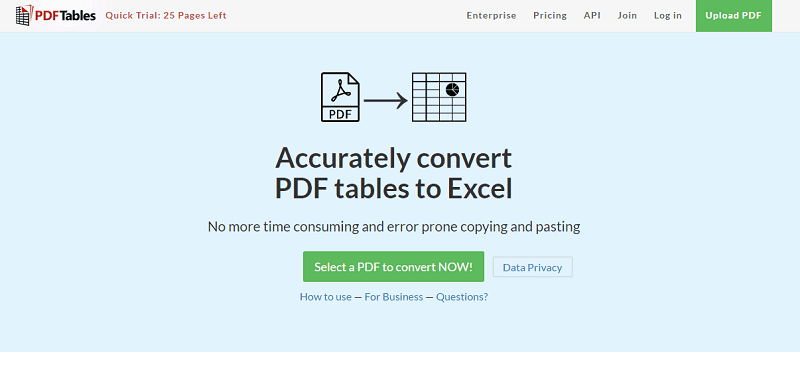 pdf file to excel converter free online