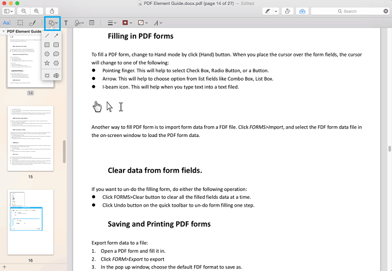markup pdf with preview on mac el capitan