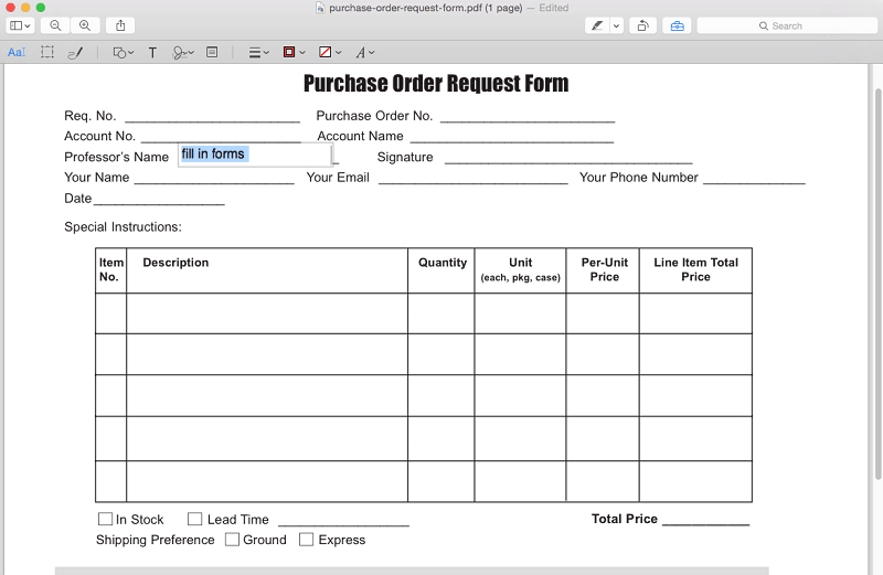 free mac pdf form filler