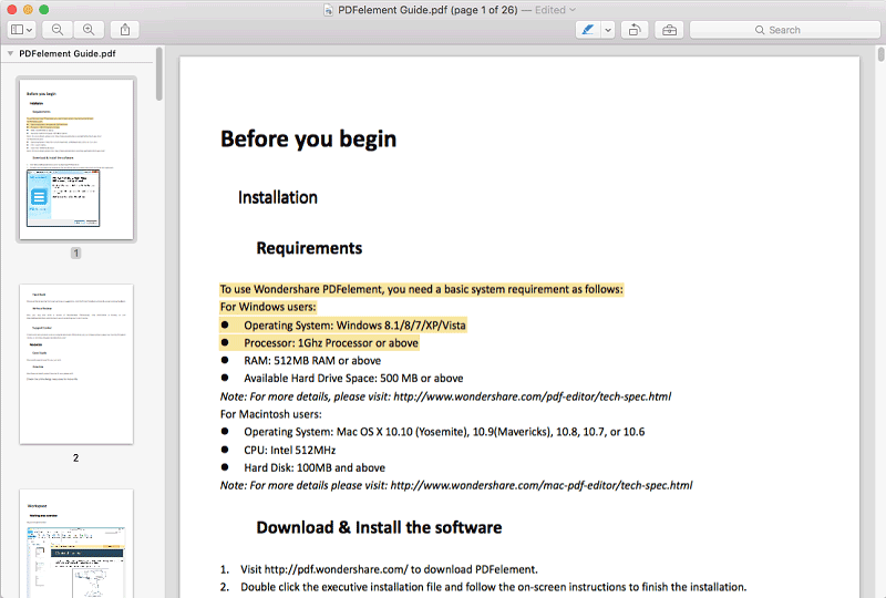 highlight in pdf for mac