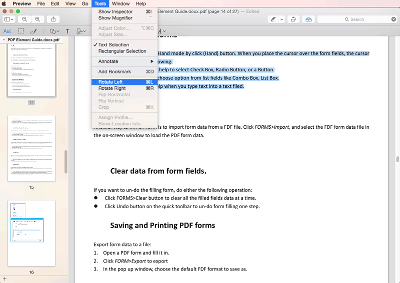 mac preview not showing pdf images