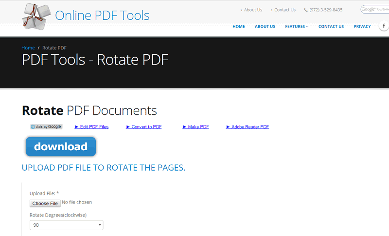 rotate pdf file online