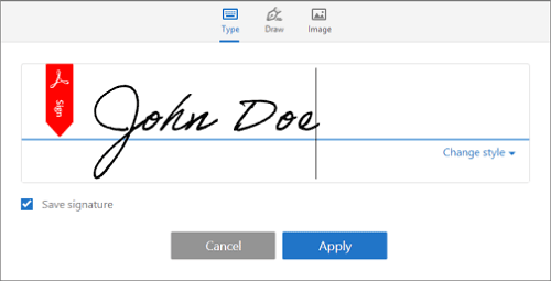 creating a fillable pdf w ith signature