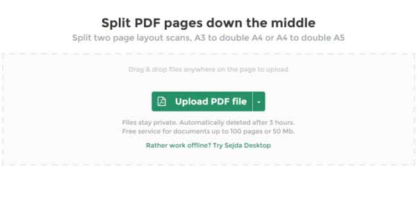 online free pdf page splitter