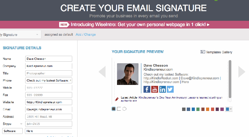 Free Email Signature Generator Mac