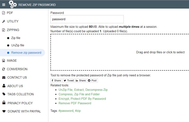 zip add password