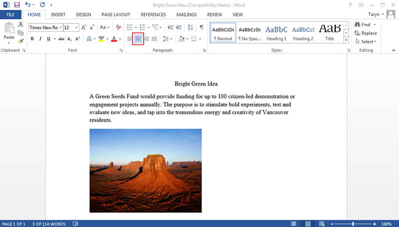 How To Align Boxes In Word 2007