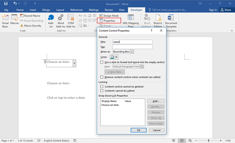 how to create a fillable form in word with lines