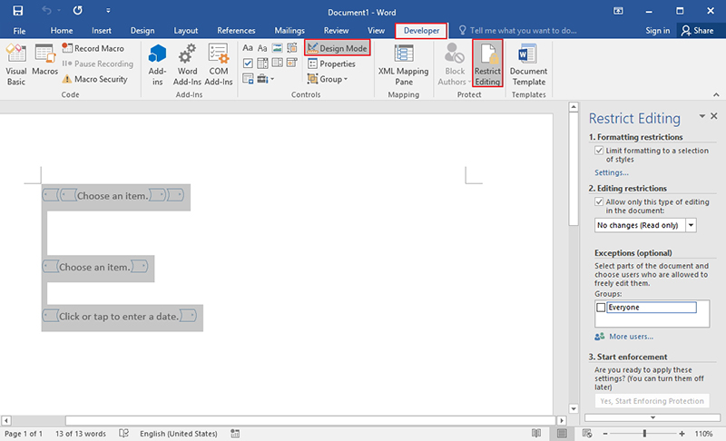 how-to-create-a-fillable-form-in-word-2016-learn-the-check-box-combo