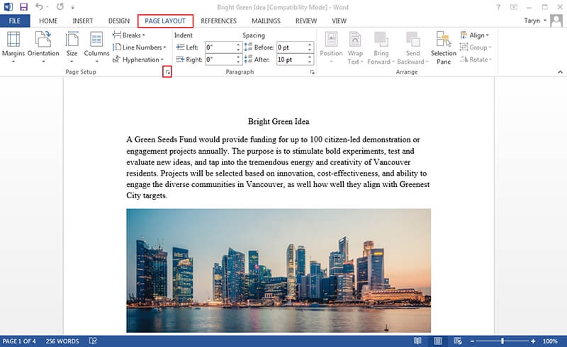 how to rotate a picture in microsoft word