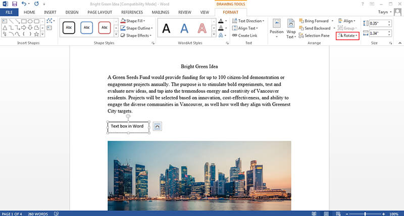rotate-a-text-box-in-word