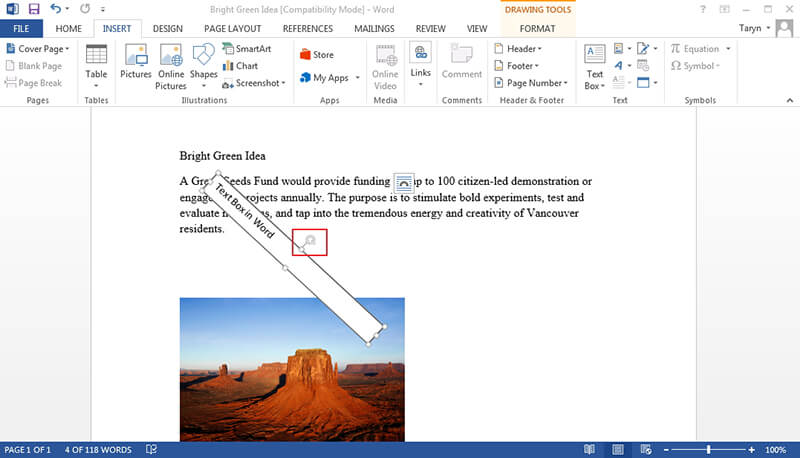 how rotate page in word